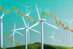 Suzlon share price update with stock market chart and wind energy turbines